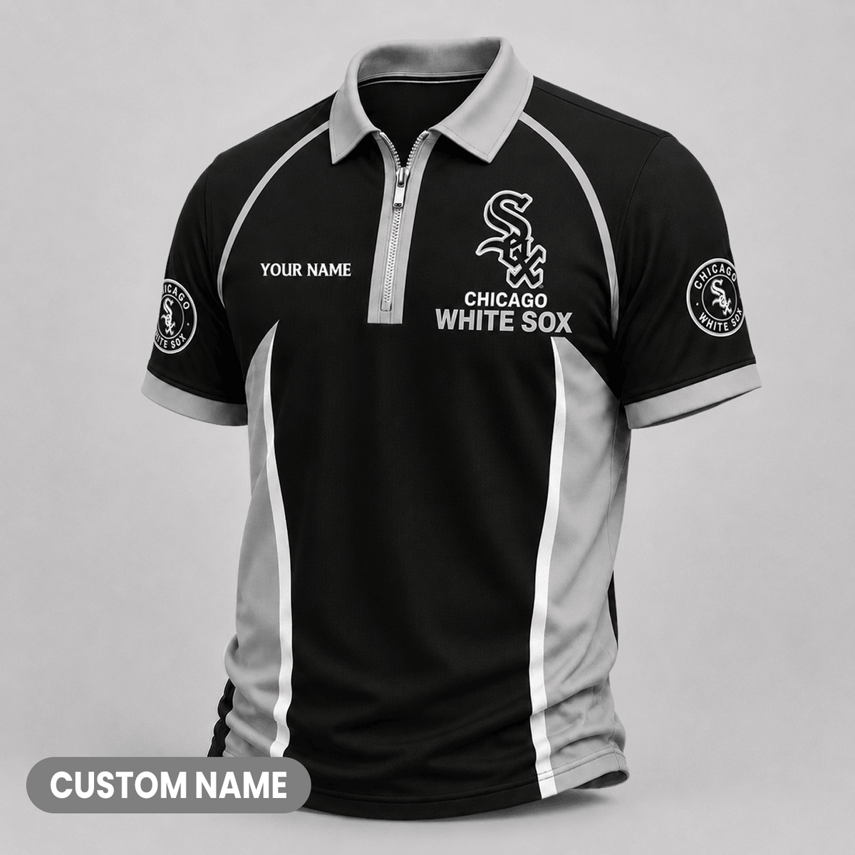 Premium MLB x CWS Performance Zipper Polo Shirt
