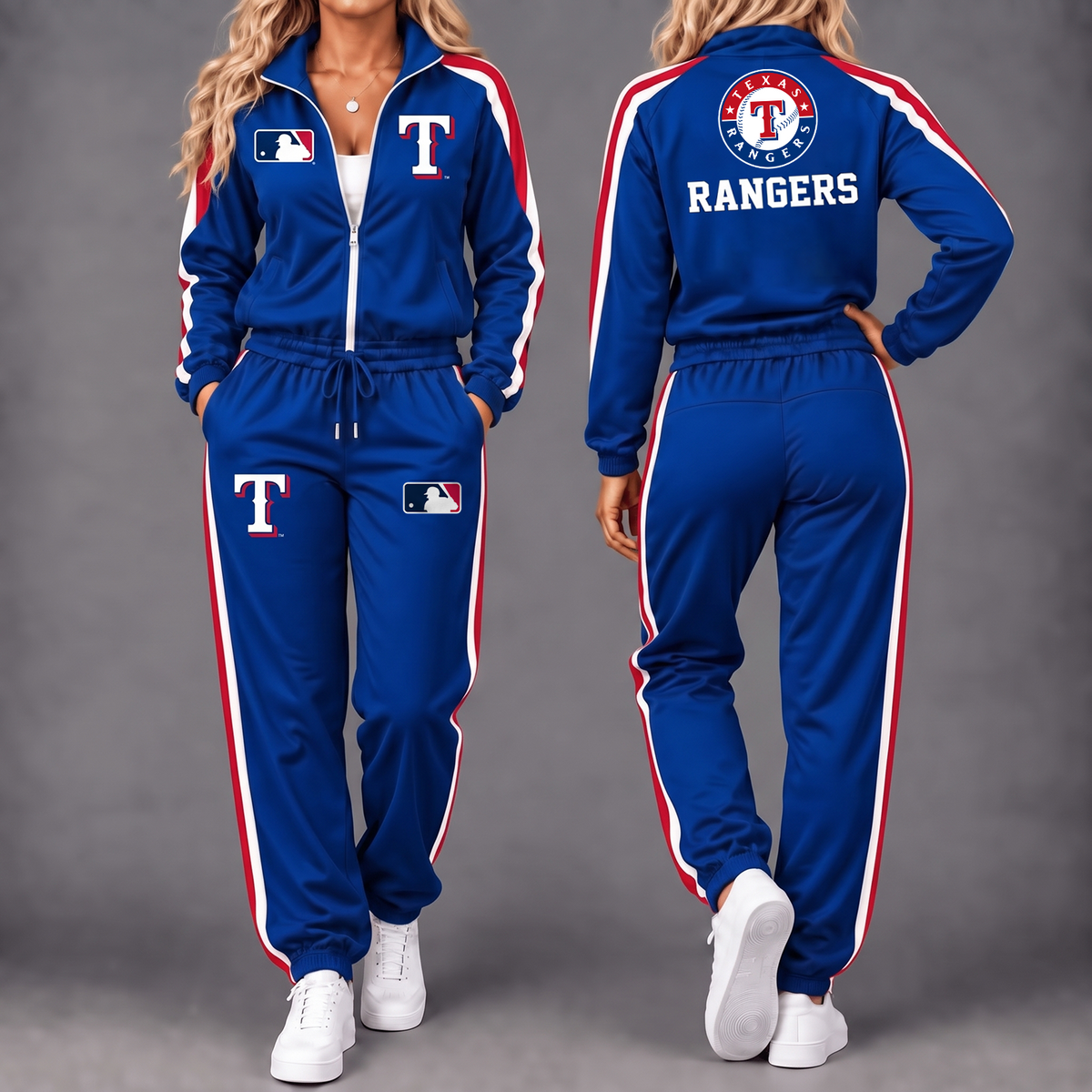 Premium MLB x TR Game Day Waterproof Windbreaker Zip-Up Tracksuit Set