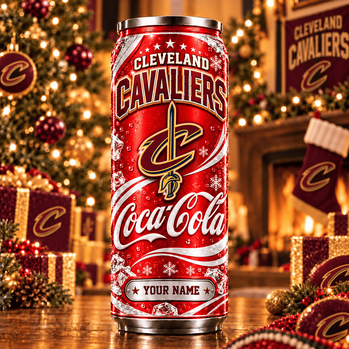 Premium NBA x CLE Personalized Name Can Tumbler