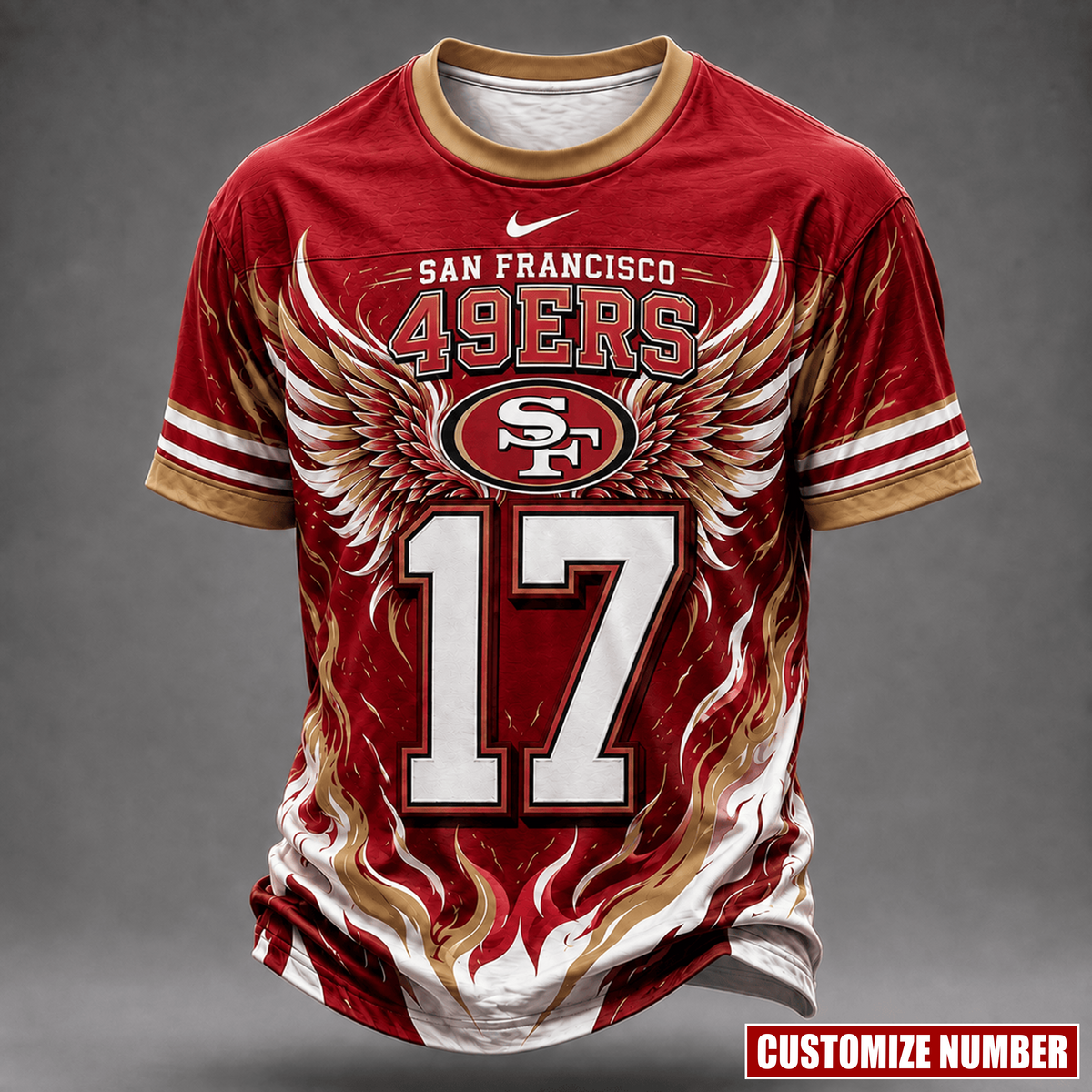 Premium NFL X SF EXCLUSIVE PERSONALIZED Wings of Fury T-Shirt LIMITED EDITION
