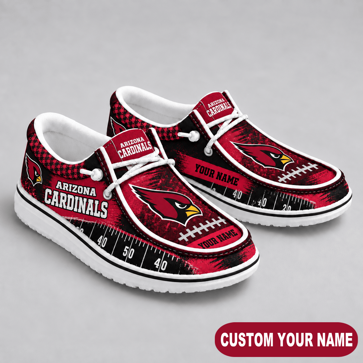 Premium NFL x ARI Game Day Yard Line Loafer Shoes