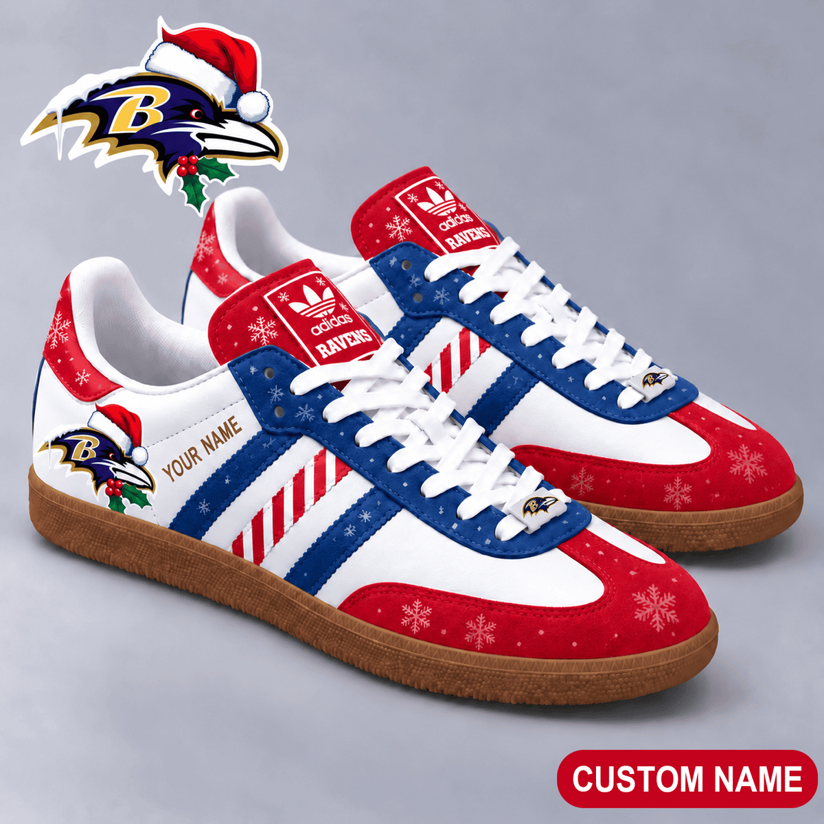 Premium NFL x BAL Merry Stripes Samba Shoes