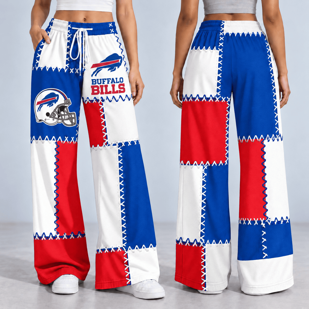 Premium NFL x BUF Patchwork Casual Pants
