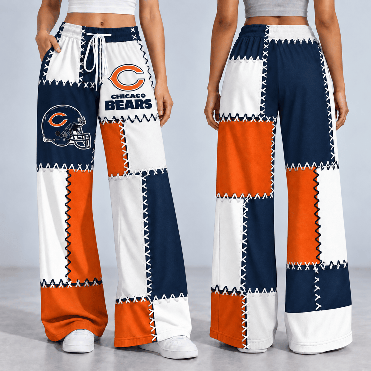 Premium NFL x CHI Patchwork Casual Pants