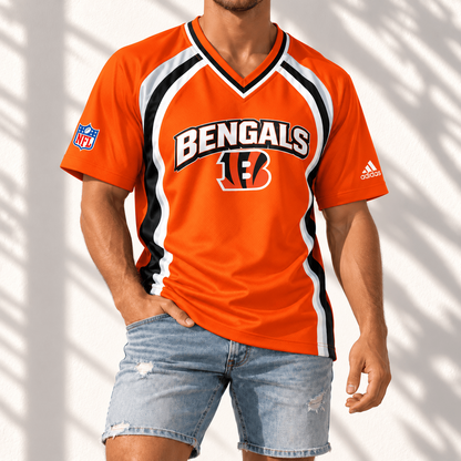 Premium NFL x CIN Gridiron Contour Fan Merch V-Neck
