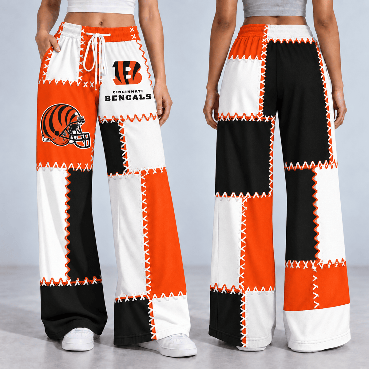 Premium NFL x CIN Patchwork Casual Pants
