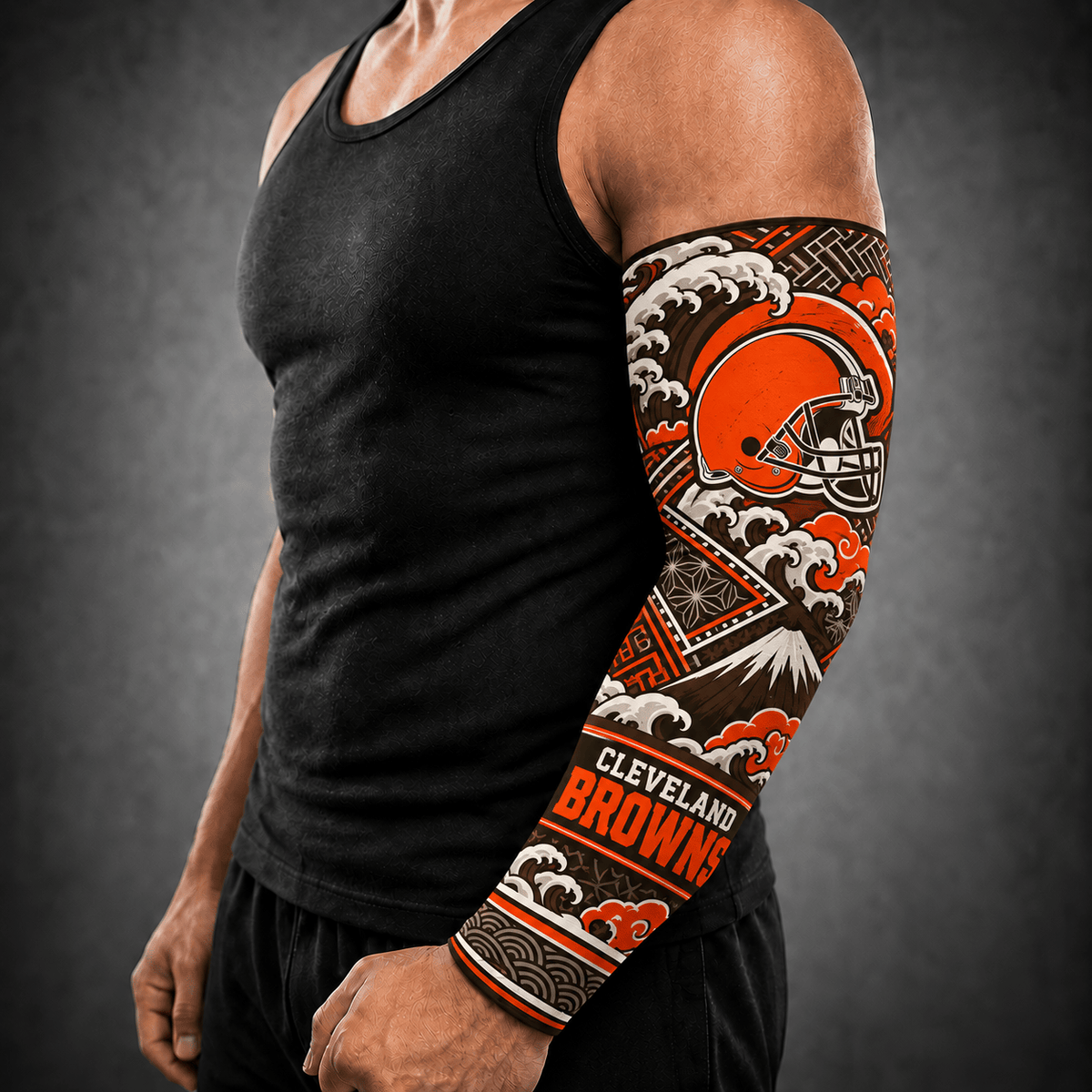Premium NFL x CLE Japan Personalized Name Arm Sleeve