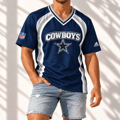 Premium NFL x DAL Gridiron Contour Fan Merch V-Neck