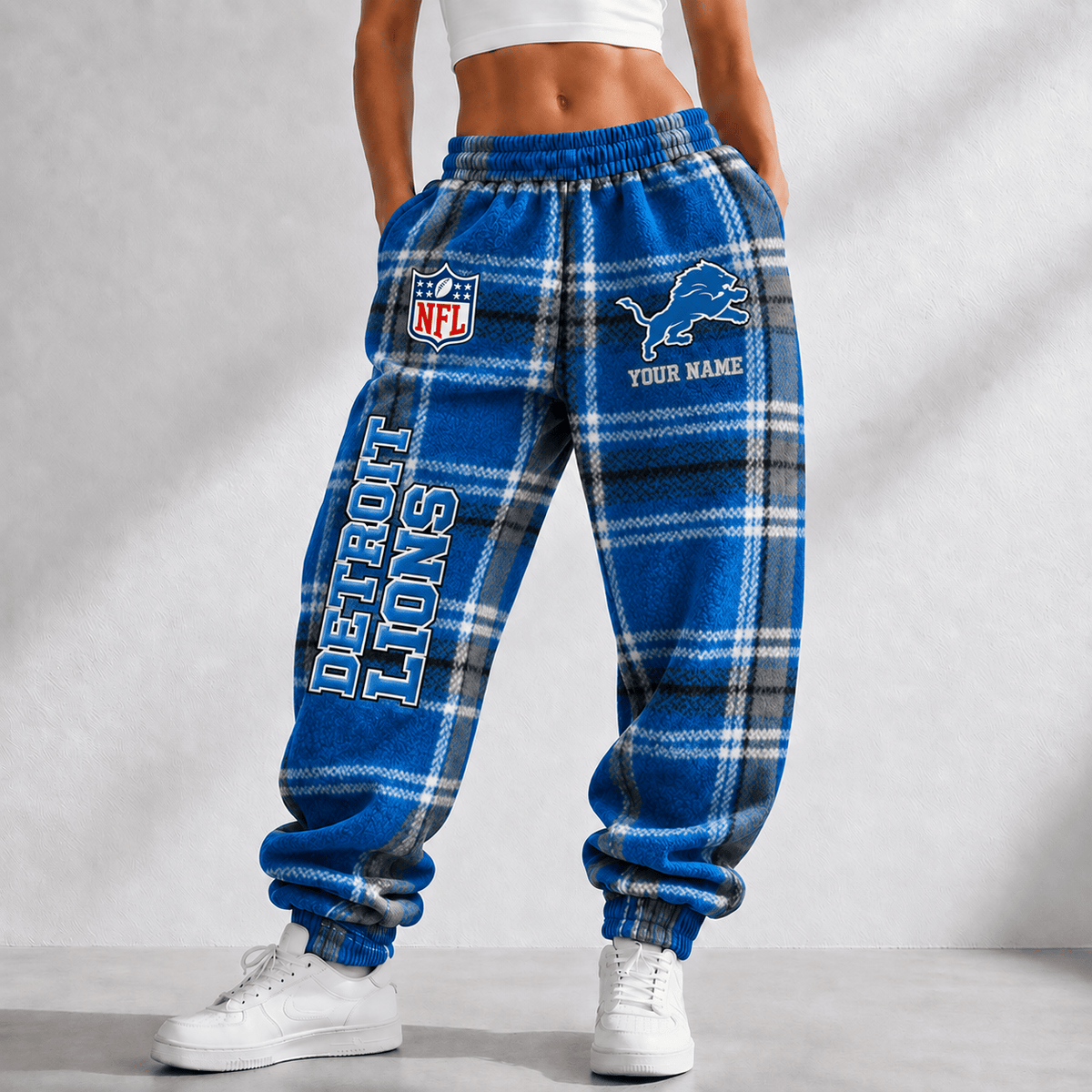 Premium NFL x DET Personalized Name Long Pants