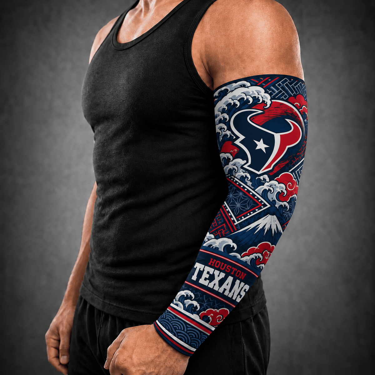 Premium NFL x HOU Japan Personalized Name Arm Sleeve