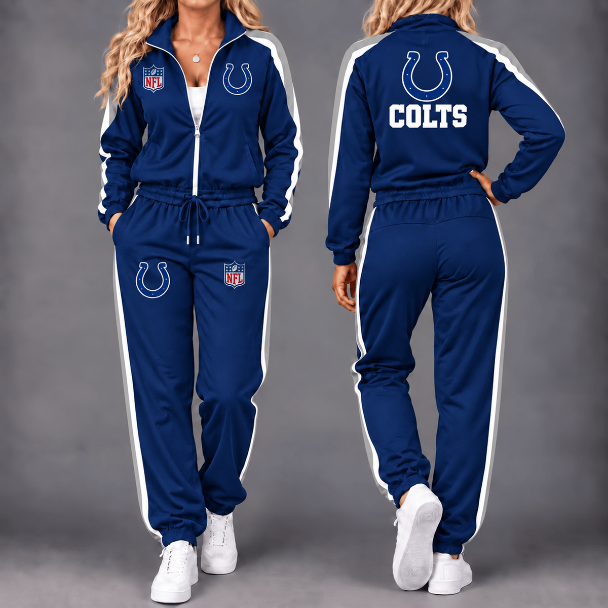 Premium NFL x IND Game Day Waterproof Windbreaker Zip-Up Tracksuit Set
