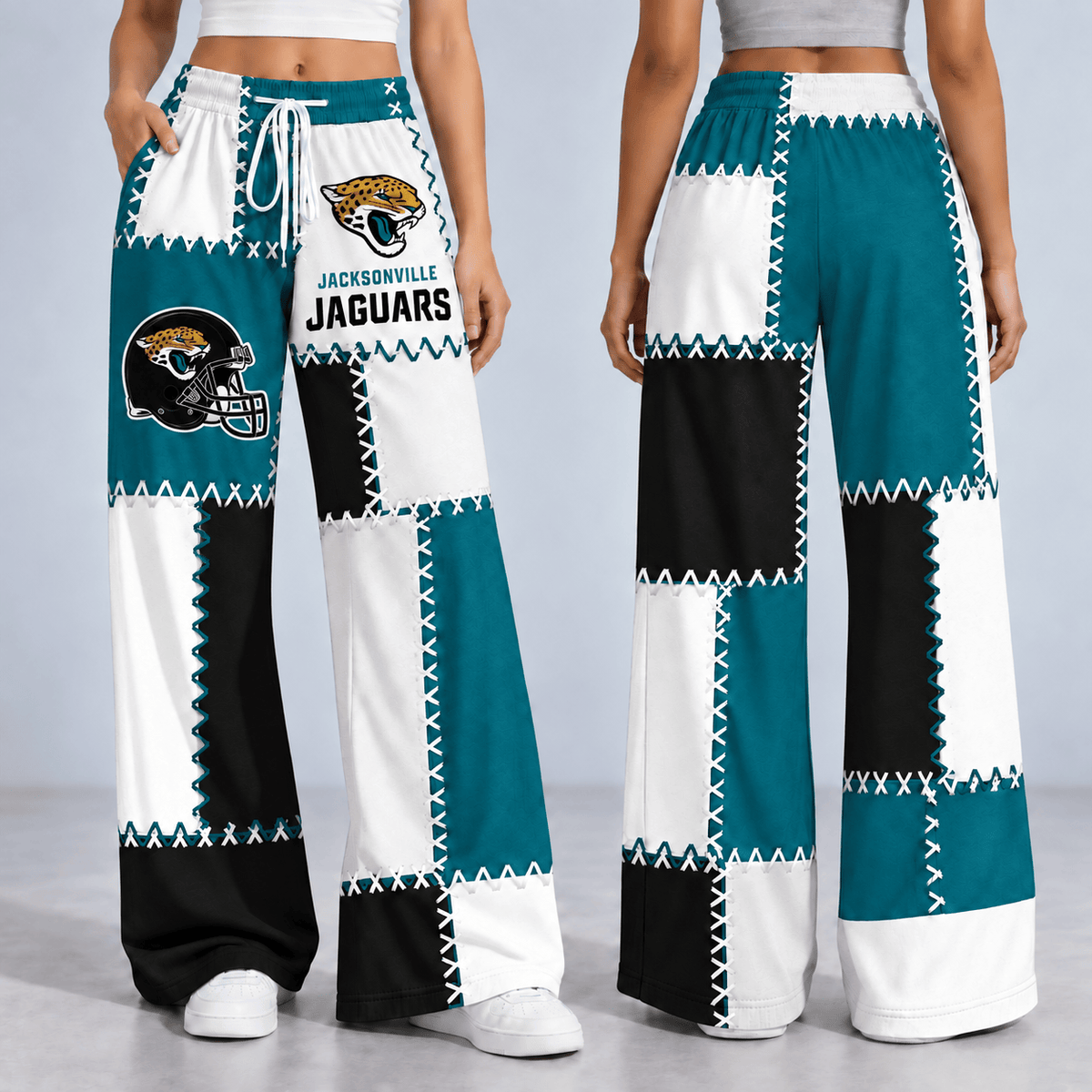Premium NFL x JAX Patchwork Casual Pants