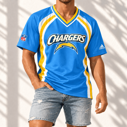 Premium NFL x LAC Gridiron Contour Fan Merch V-Neck