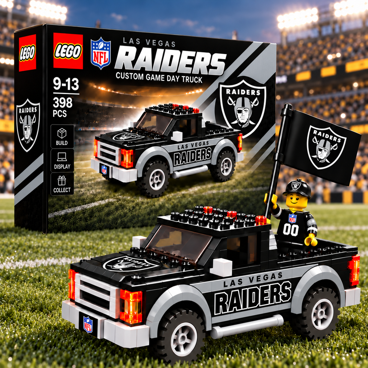 Premium NFL x LV Game Day Building Blocks Truck Toy Set