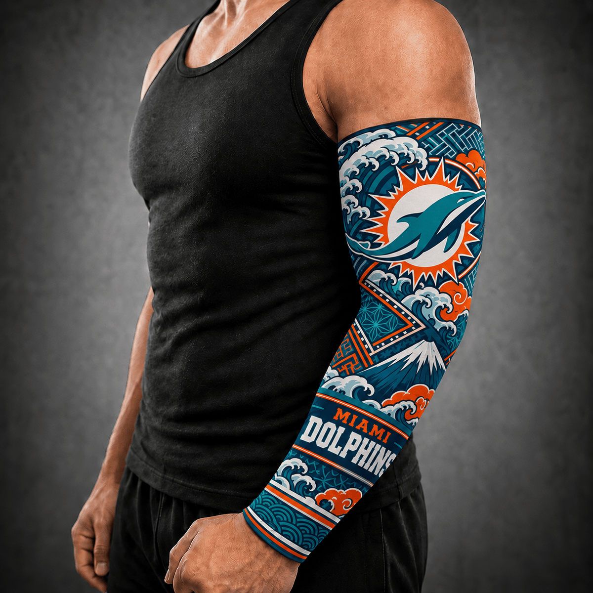 Premium NFL x MIA Japan Personalized Name Arm Sleeve