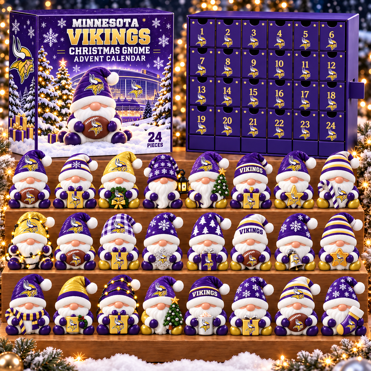 Premium NFL x MIN Christmas Gnome Advent Calendar