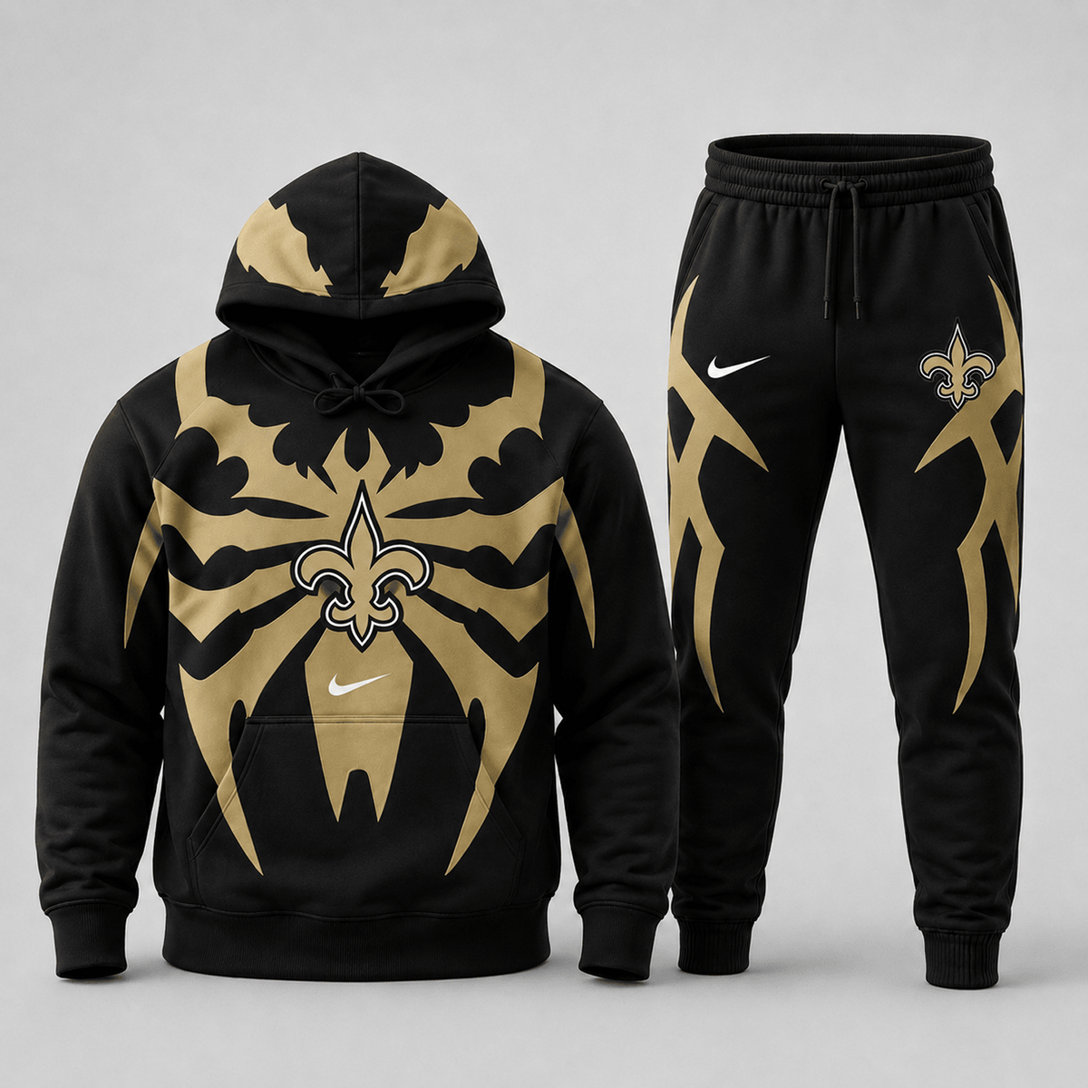 Premium NFL x NO Spider Web Graphic Hoodie & Jogger Pants Set