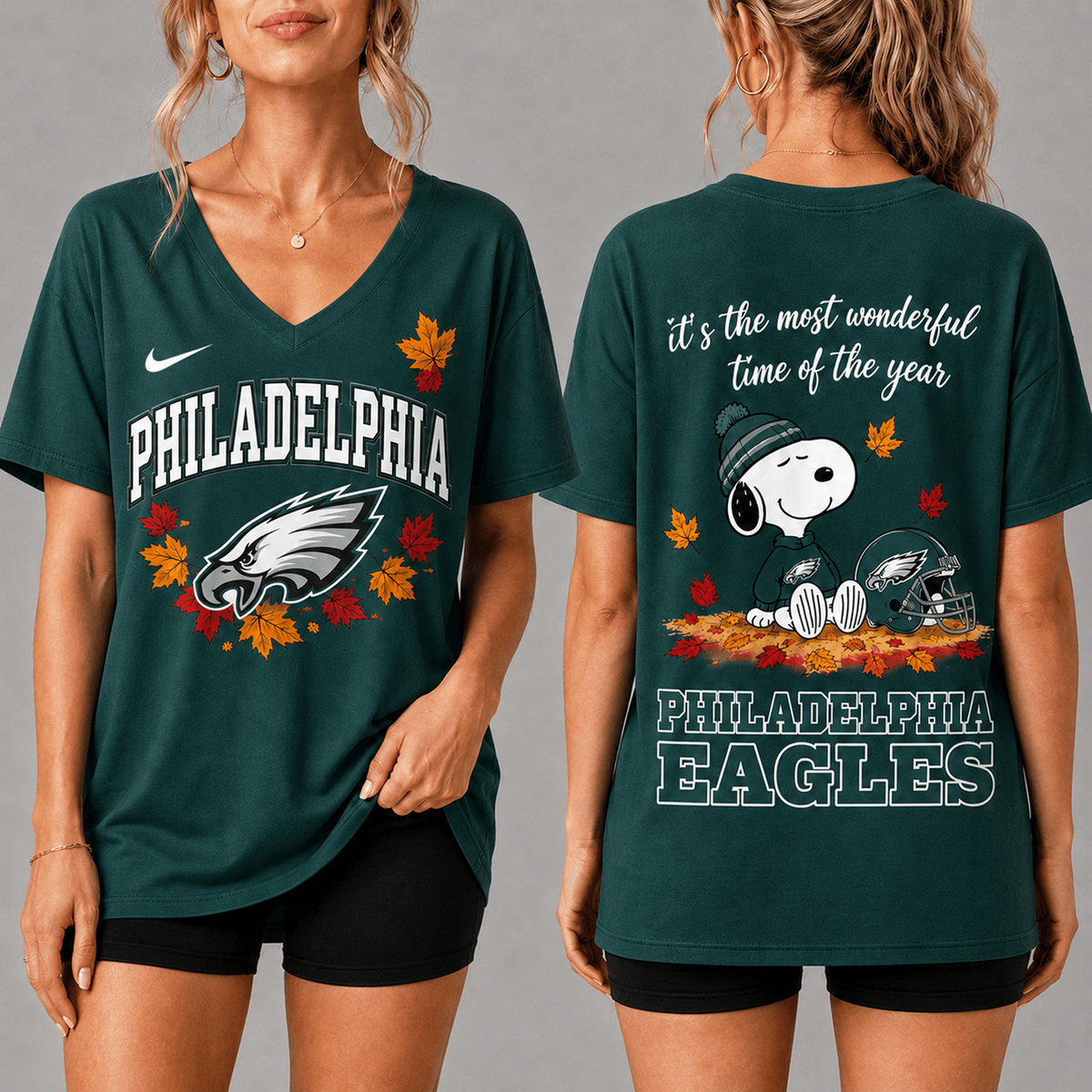 Premium NFL x PHI Fall Football Season Comfort V-neck