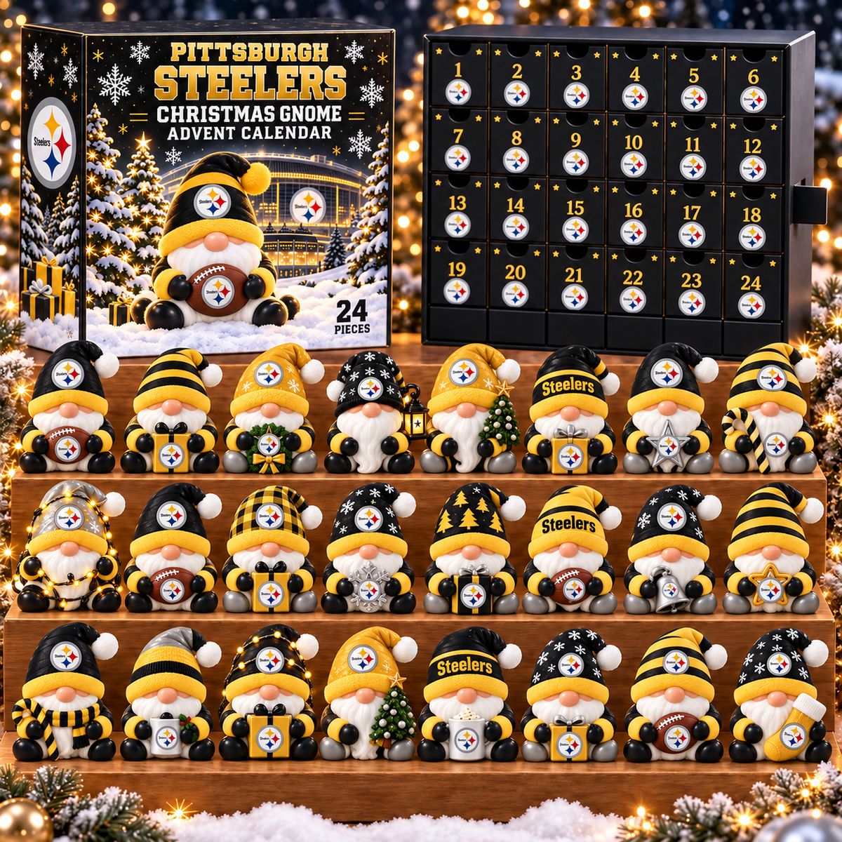 Premium NFL x PIT Christmas Gnome Advent Calendar