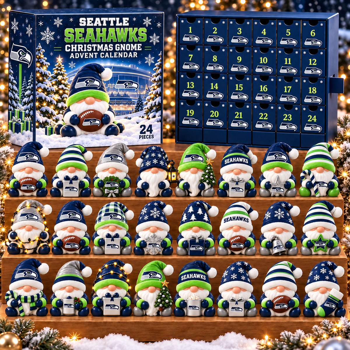 Premium NFL x SEA Christmas Gnome Advent Calendar