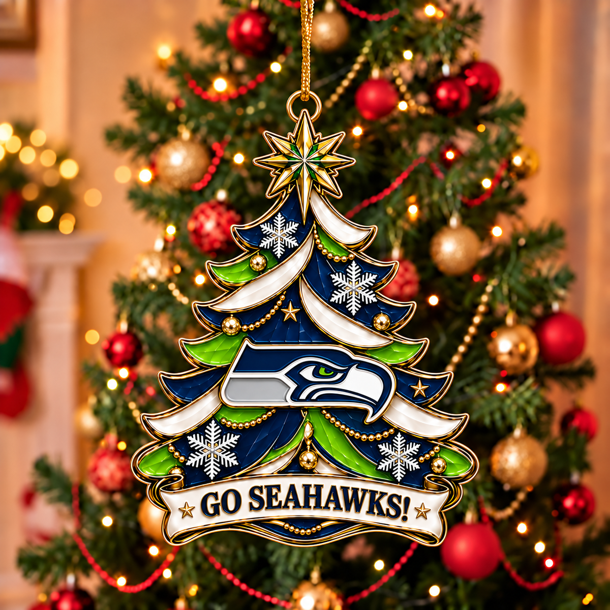Premium NFL x SEA Christmas Tree Ornament