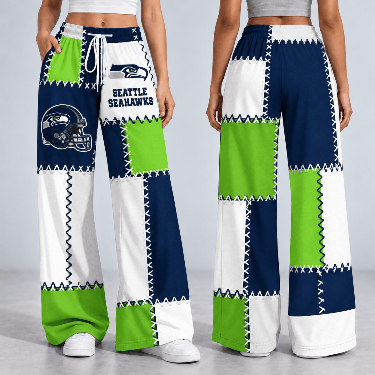 Premium NFL x SEA Patchwork Casual Pants