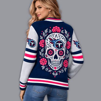 Premium NFL x TEN Floral Skull Knit Cardigan
