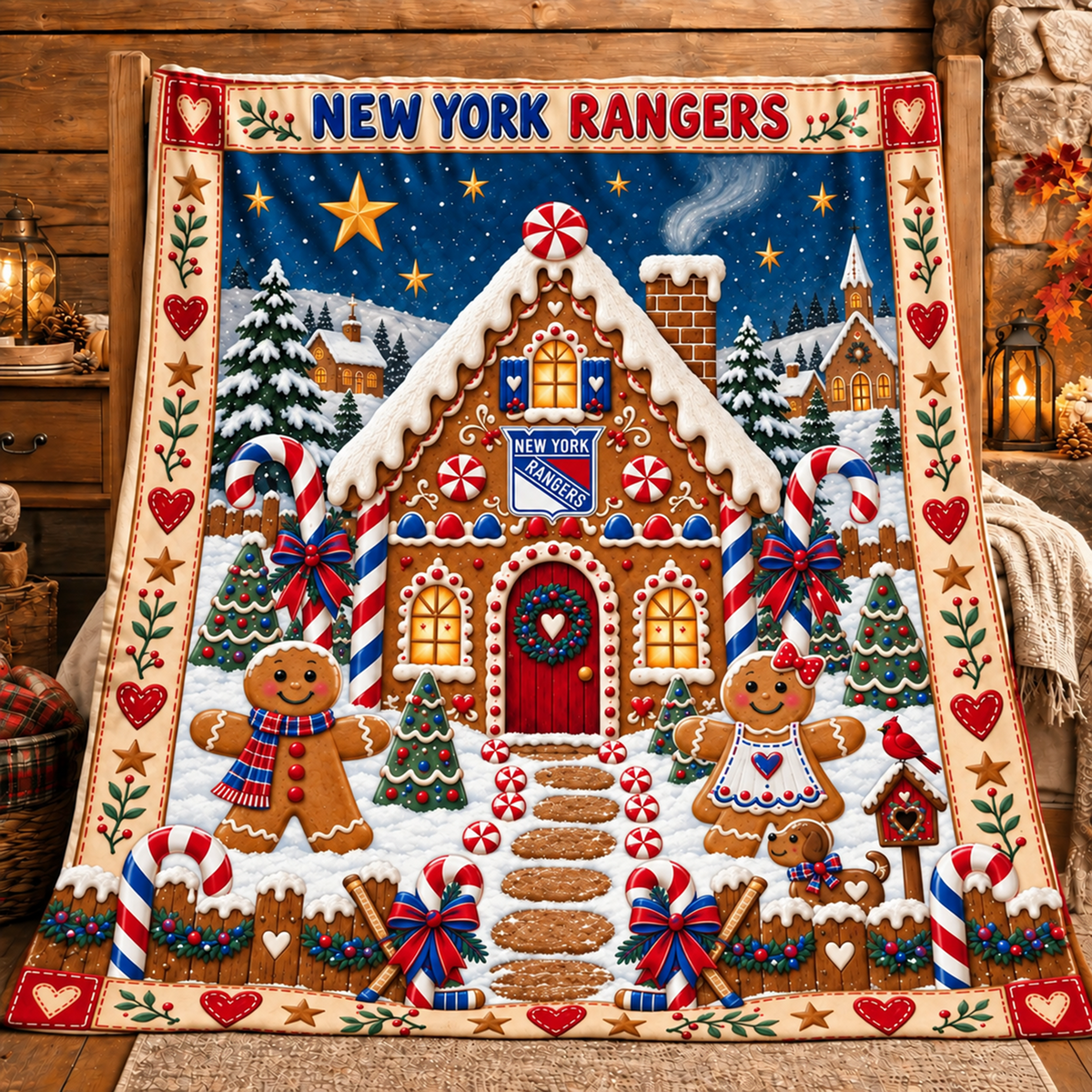 Premium NHL x NYR Christmas Blanket