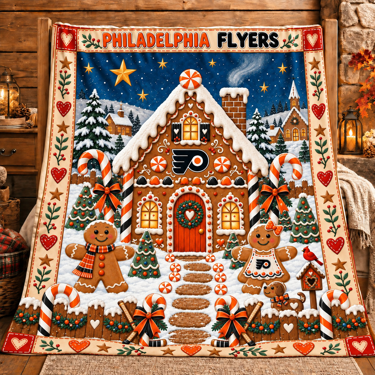 Premium NHL x PHI Christmas Blanket