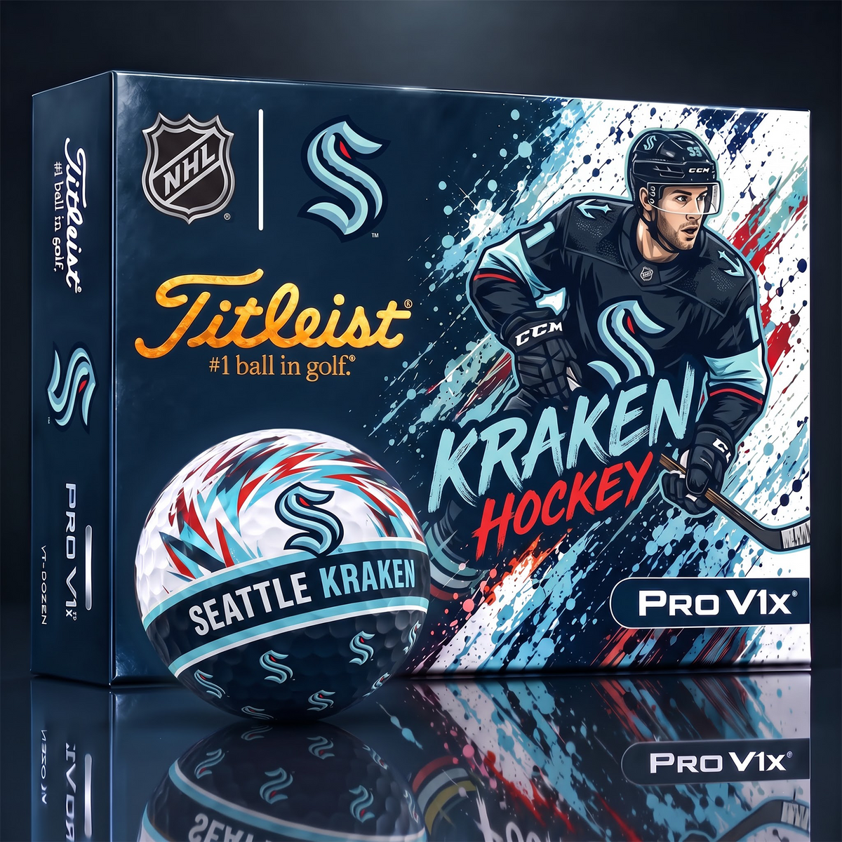 SEA X Custom NHL Dynamic Paint Splatter Golf Balls