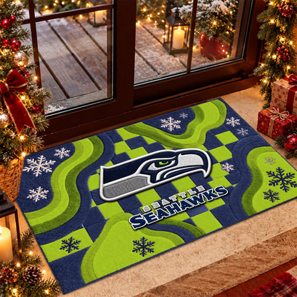 SEA  x NFL Christmas Doormat