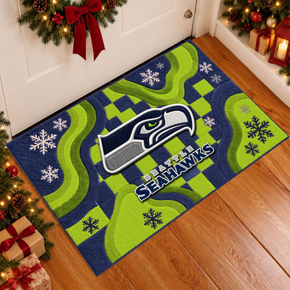SEA  x NFL Christmas Doormat