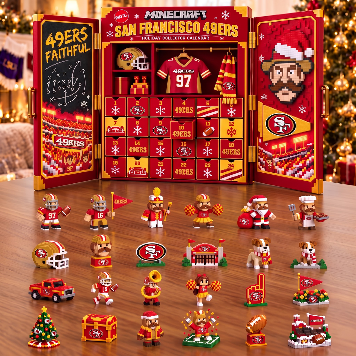 SF x 1-of-1 Custom NFL Team Christmas Advent Calendar Blind Box Set