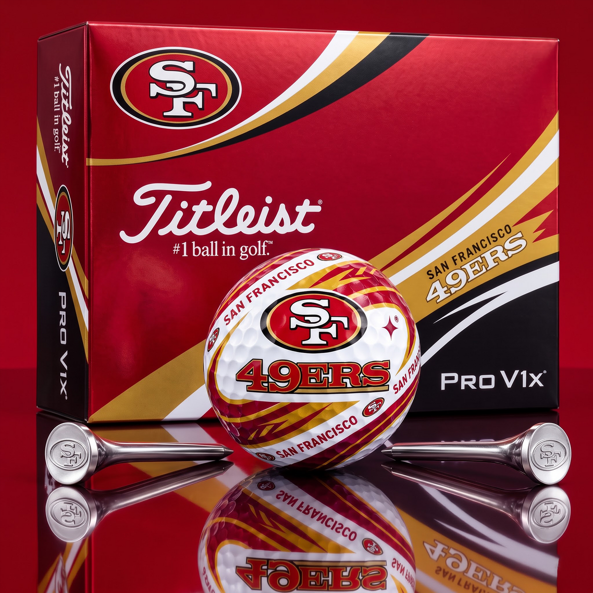 SF x 1-of-1 NFLTitleist Pro V1x Golf Balls Set