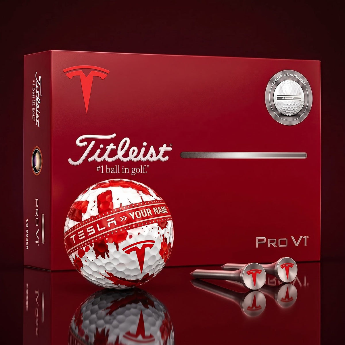 SIGANATURE TESLA X TL EXCLUSIVE SPOOKY NIGHT PERSONALIZED GOLF BALL V3 COLLECTION NDT NHM 110926