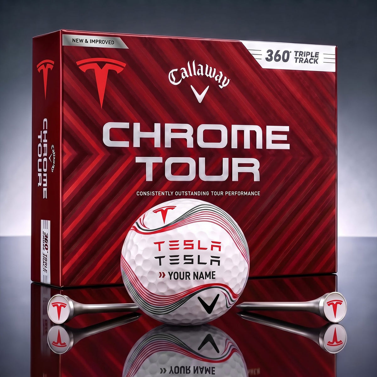 SIGANATURE TESLA X TL EXCLUSIVE SPOOKY NIGHT PERSONALIZED GOLF BALL V5 COLLECTION NDT NHM 110926