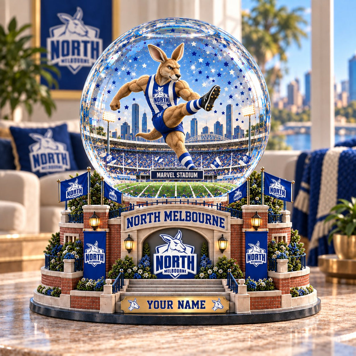SIGNATURE AFL X NM EXCLUSIVE UNIQUE PERSONALIZED Acrylic Block Plaque Mascot Team Gifts For Fan
