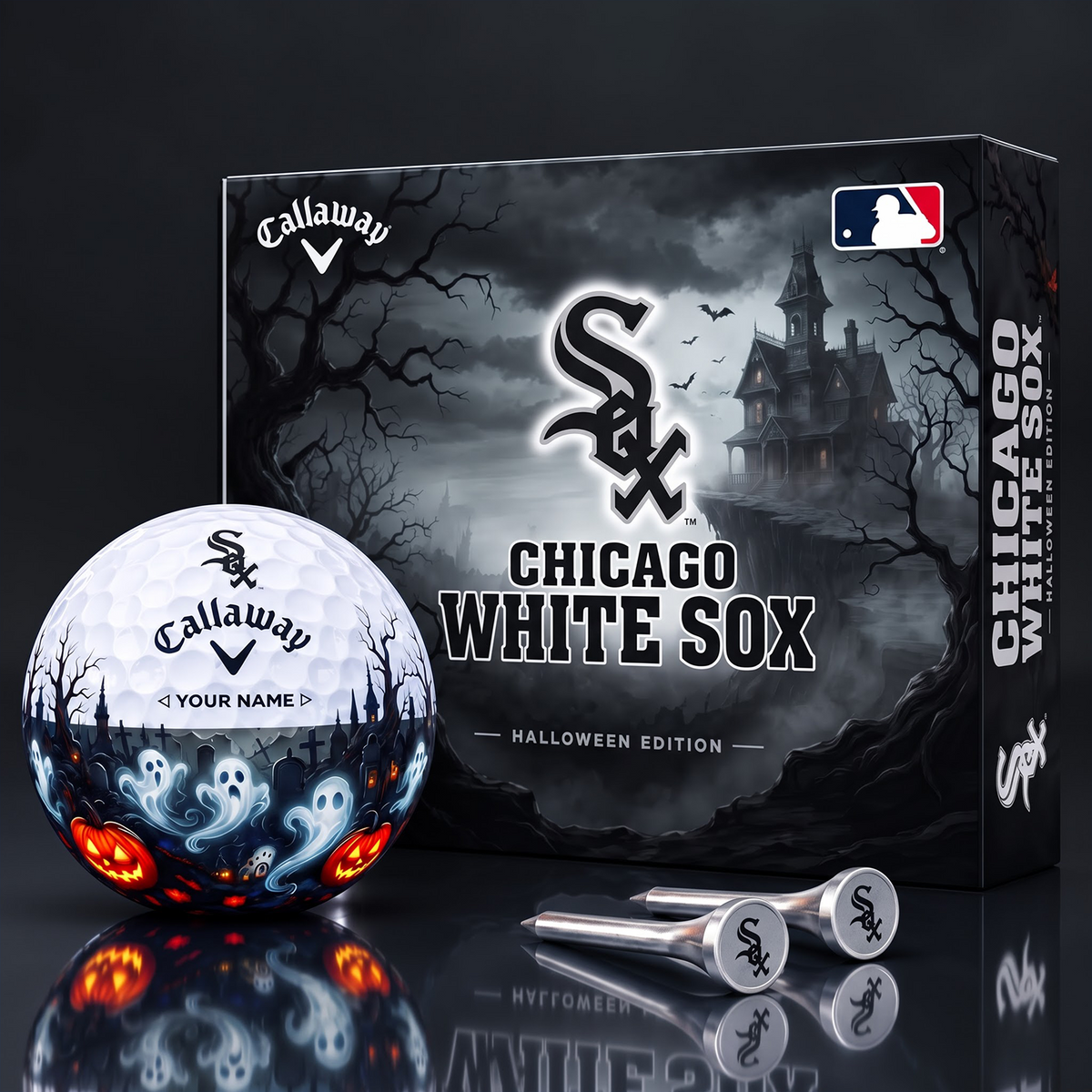 SIGNATURE MLB X CWS DELUXE PERSONALIZED HALLOWEEN HORROR FAIRWAY V6 GOLF BALL COLLECTION