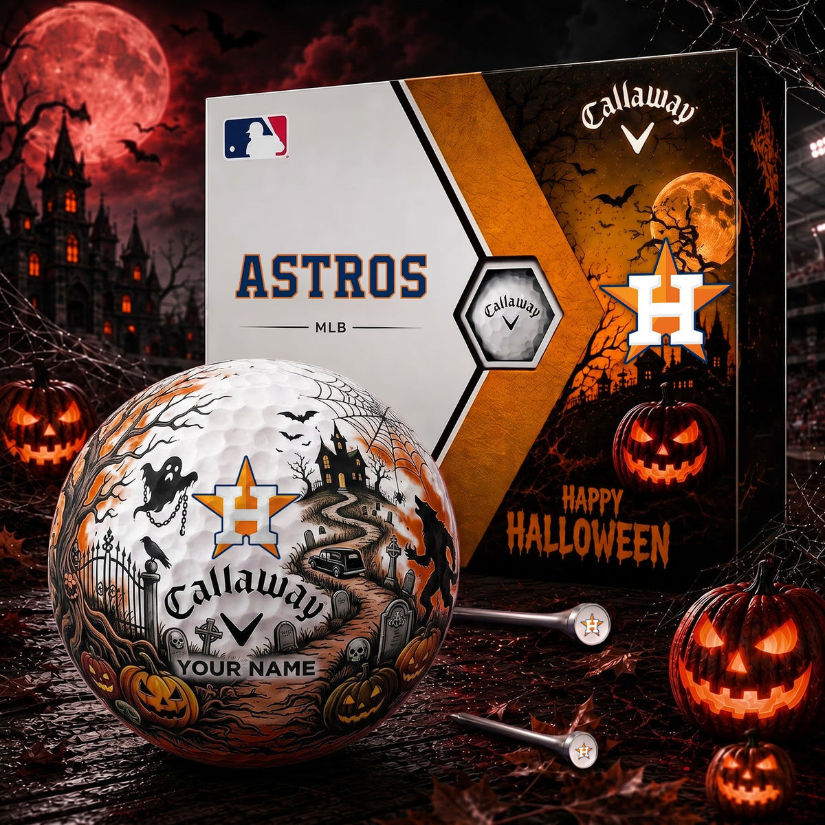SIGNATURE MLB X HA EXCLUSIVE PERSONALIZED HALLOWEEN HAUNTED GOLF BALL – LIMITED EDITION