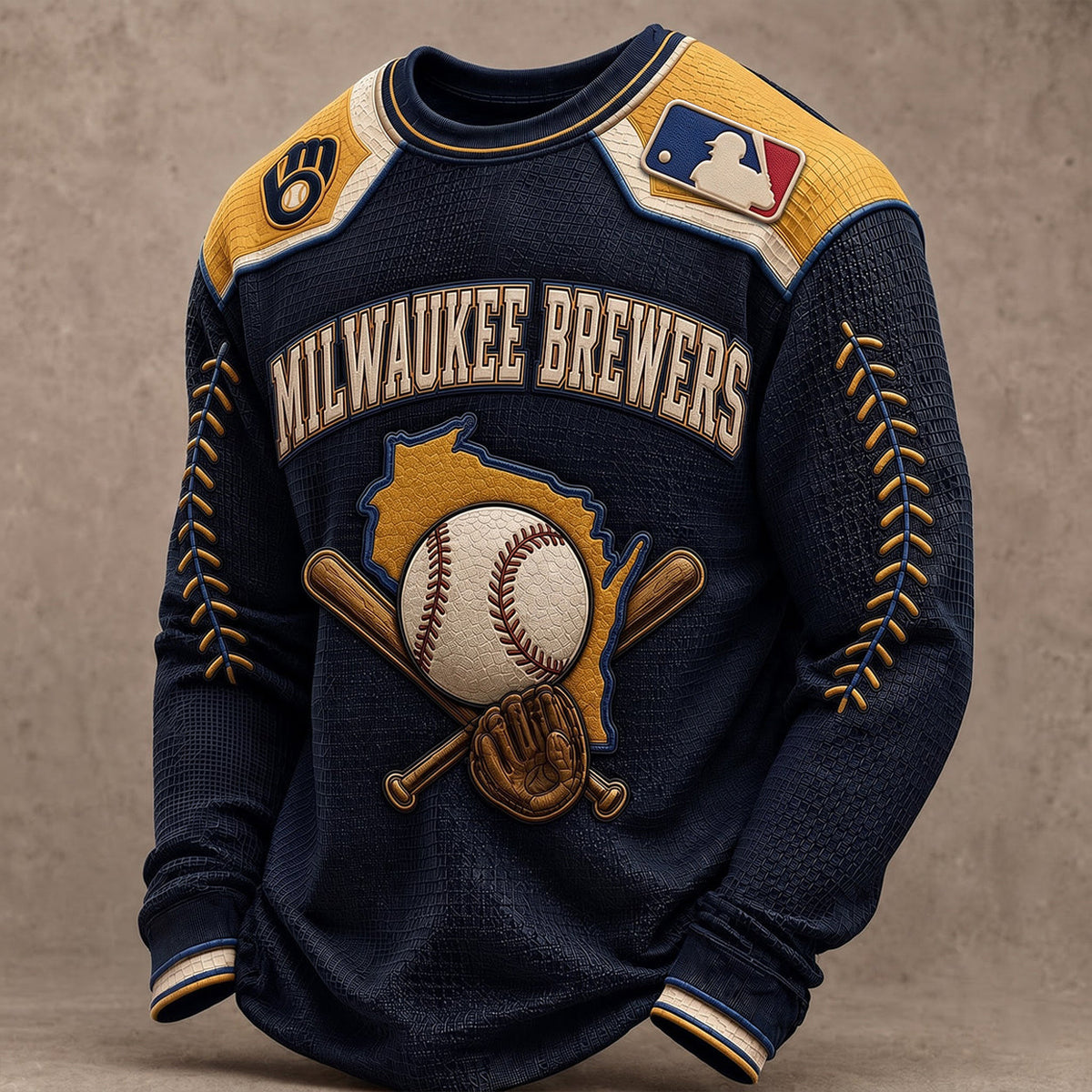 SIGNATURE MLB X MB EXCLUSIVE Heritage Waffle Long Sleeve Shirt Limited Edition