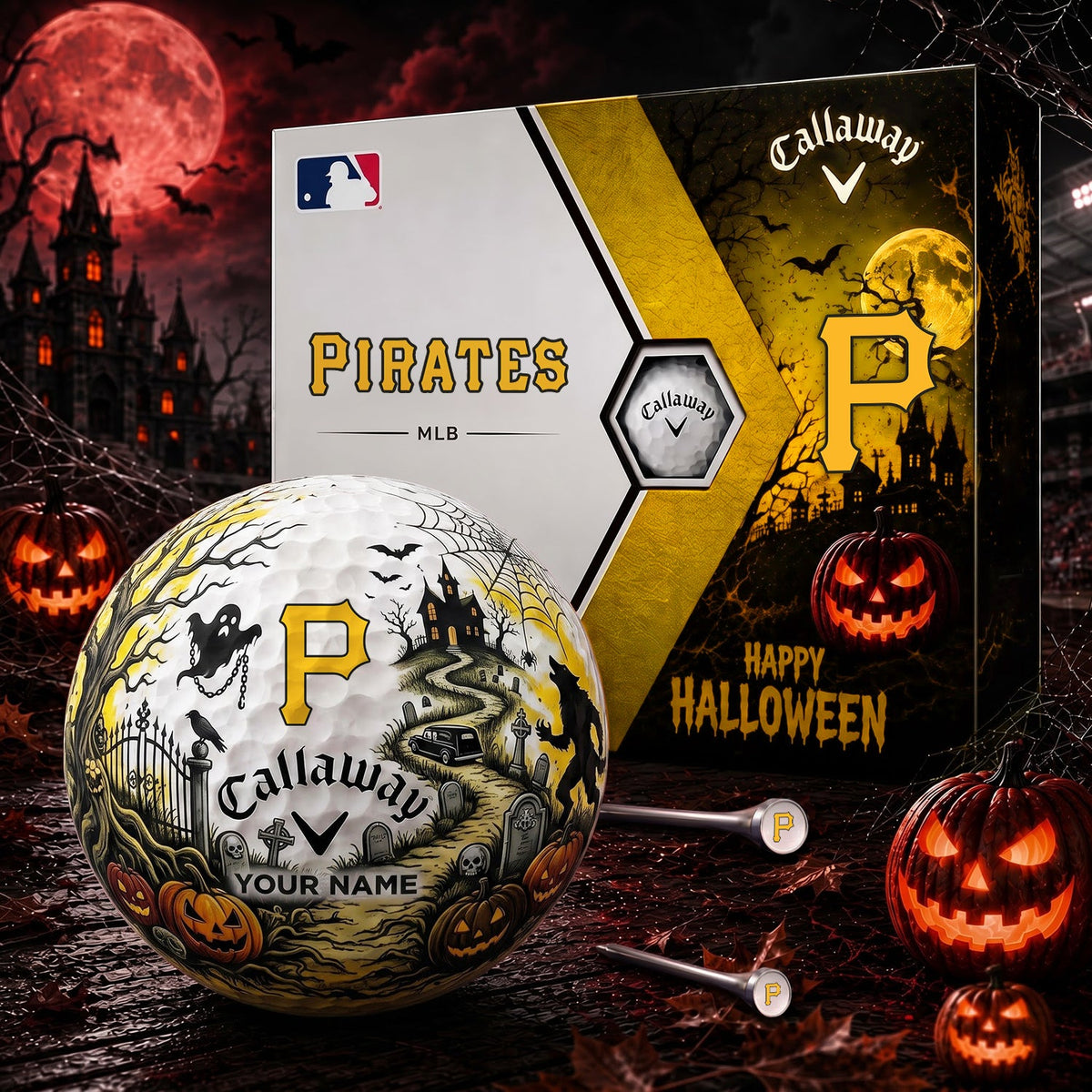 SIGNATURE MLB X PIT EXCLUSIVE PERSONALIZED HALLOWEEN HAUNTED GOLF BALL – LIMITED EDITION