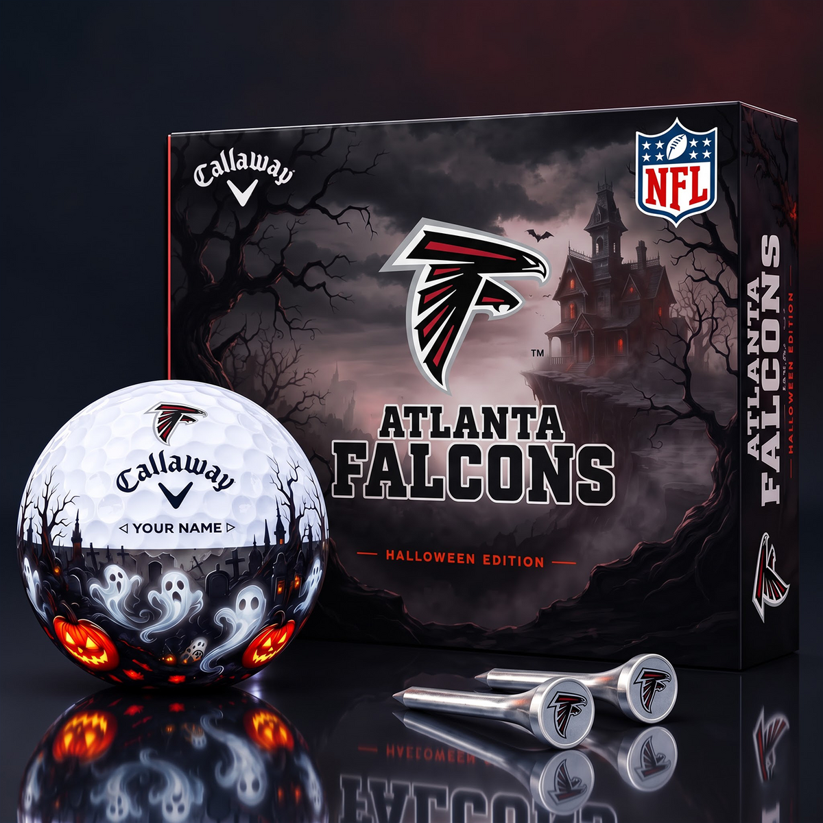 SIGNATURE NFL X AF DELUXE PERSONALIZED HALLOWEEN HORROR FAIRWAY V6 GOLF BALL COLLECTION