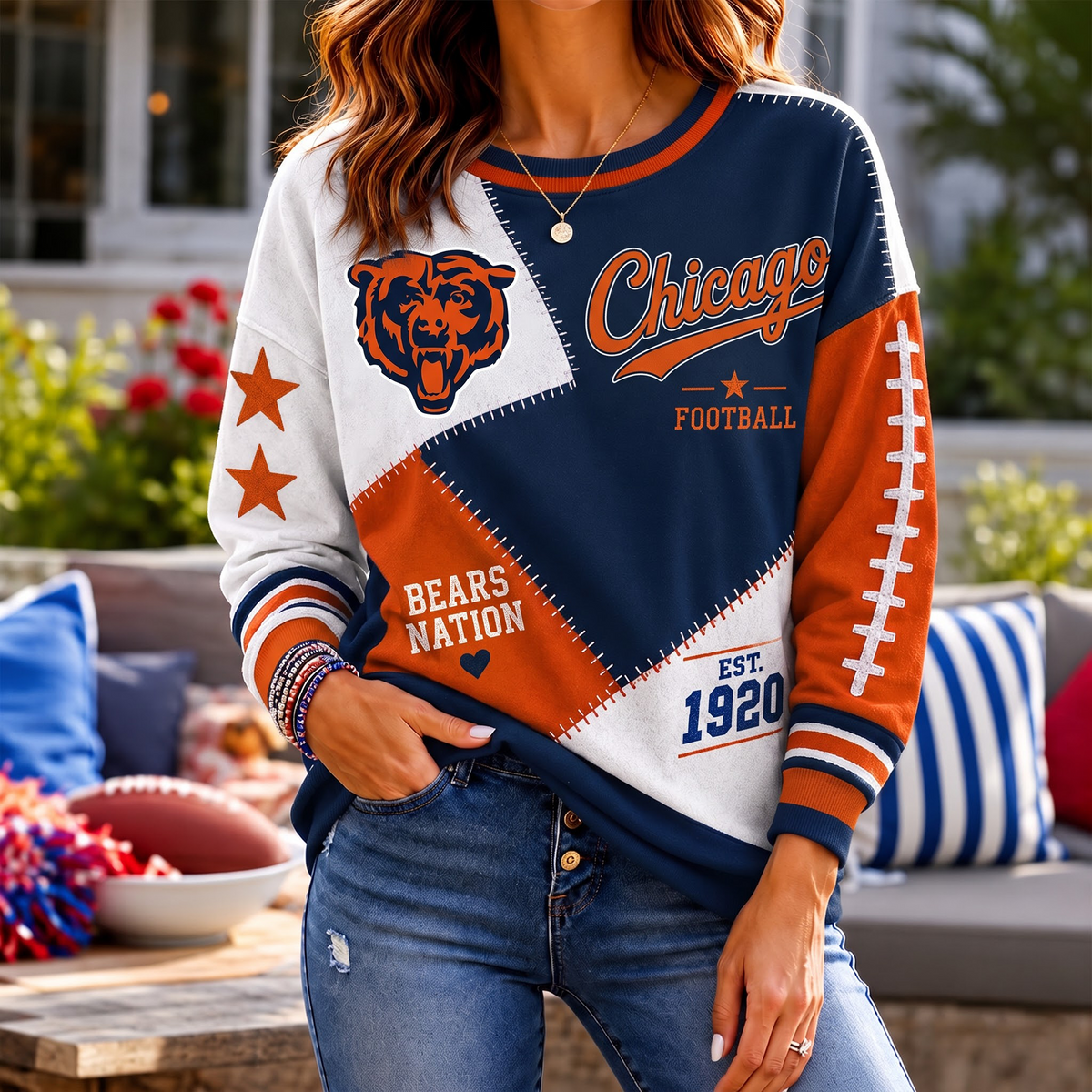 SIGNATURE NFL X CB EXCLUSIVE Women's Football Casual Sweatshirt LIMITED EDITION
