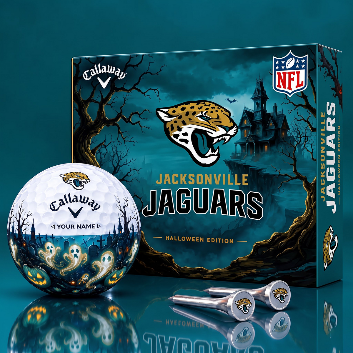 SIGNATURE NFL X JJ DELUXE PERSONALIZED HALLOWEEN HORROR FAIRWAY V6 GOLF BALL COLLECTION
