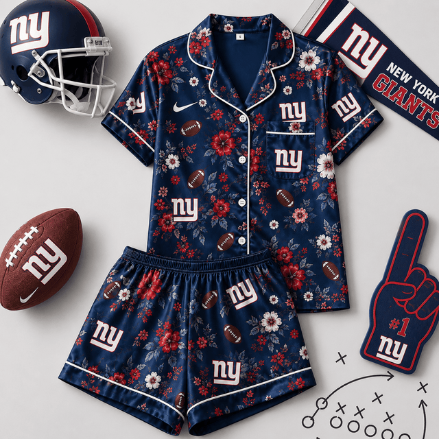 SIGNATURE NFL X NYG EXCLUSIVE Blooming Game Day Pajamas Set