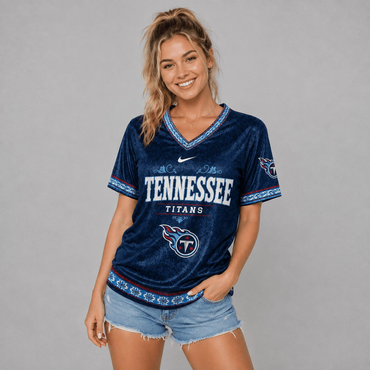 SIGNATURE NFL X TEN EXCLUSIVE WOMEN CLASSIC FLORAL SATIN SHIRT LIMITED EDITION
