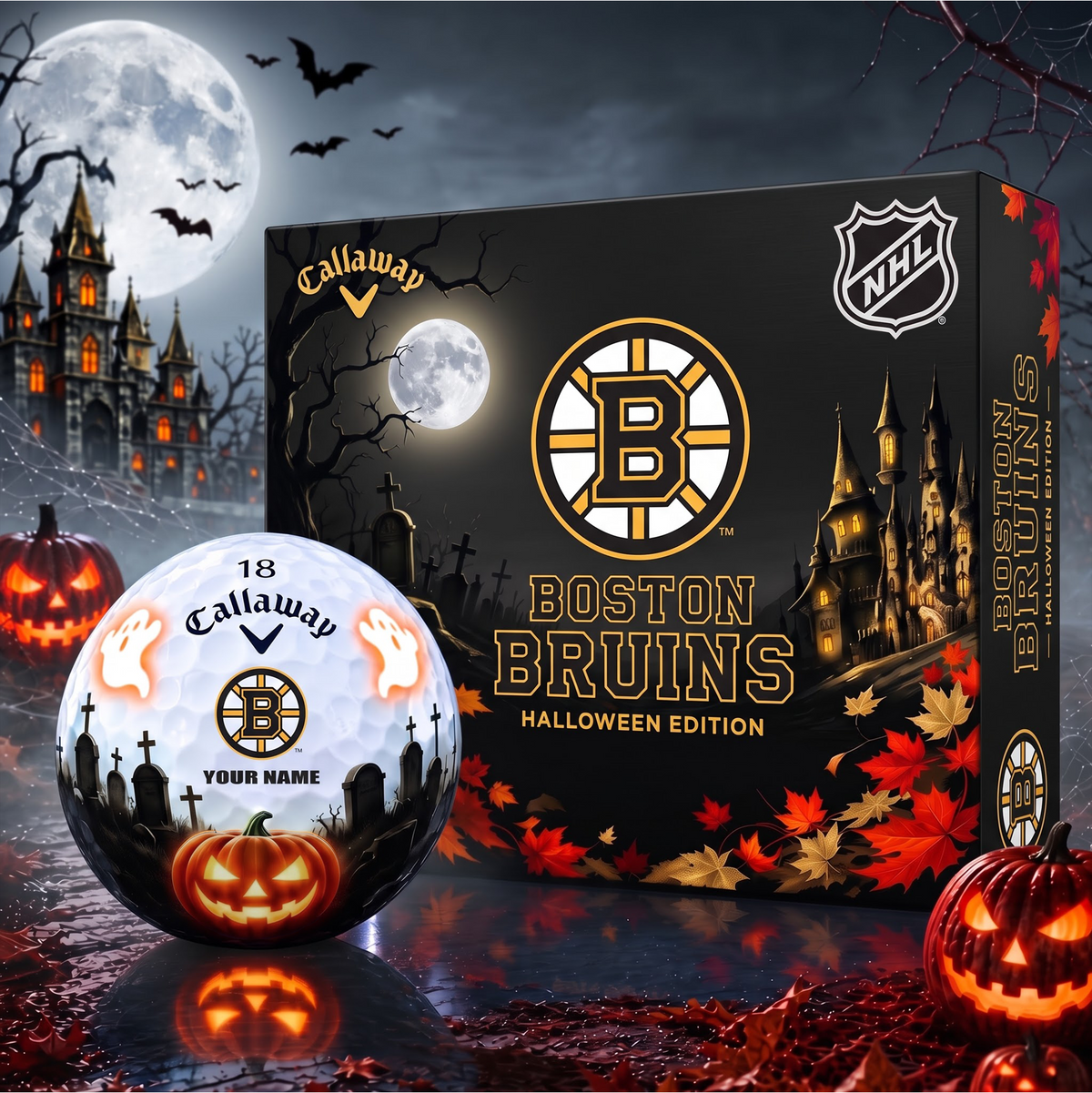 SIGNATURE NHL X BB DELUXE PERSONALIZED HALLOWEEN HORROR FAIRWAY SERIES V3 GOLF BALL COLLECTION