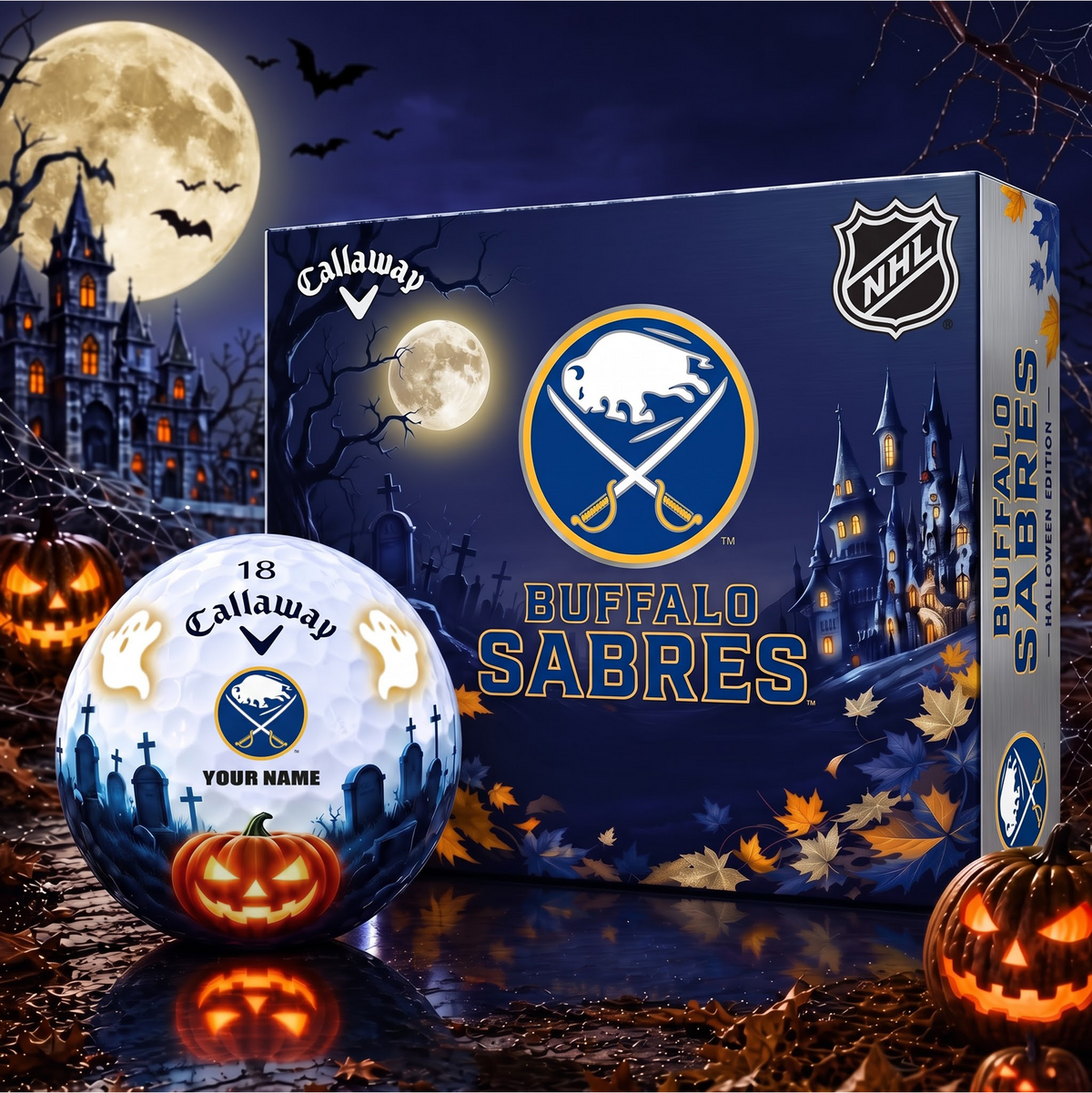 SIGNATURE NHL X BS DELUXE PERSONALIZED HALLOWEEN HORROR FAIRWAY SERIES V3 GOLF BALL COLLECTION