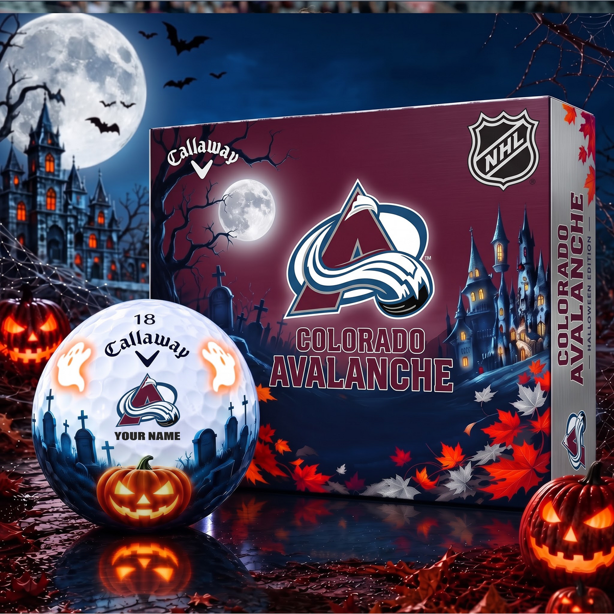 SIGNATURE NHL X CA DELUXE PERSONALIZED HALLOWEEN HORROR FAIRWAY SERIES V3 GOLF BALL COLLECTION