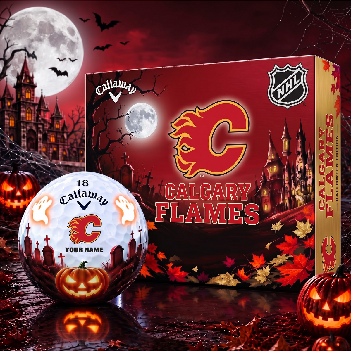 SIGNATURE NHL X CF DELUXE PERSONALIZED HALLOWEEN HORROR FAIRWAY SERIES V3 GOLF BALL COLLECTION